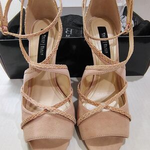 White House Black Market Women'sarosa Rose Smoke Strappy Heels